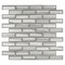 Ackland Rivella Kasumi Gris Subway 12 in. x 12 in. Glossy Glass Mosaic Wall Tile, 10PK AKM-G-RIKAGR2X6SW-CA - alternate 1